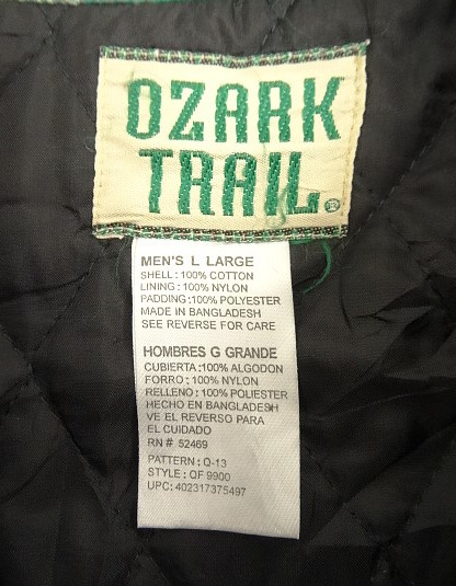 画像2: 90'S OZARK TRAIL 裏地キルティング プリントネル ワークシャツ チェック柄 (VINTAGE)