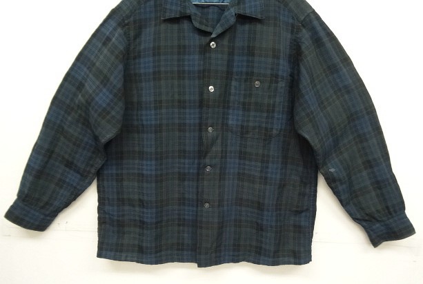 画像: 60'S PENDLETON "SIR PENDLETON" ウール 長袖 オープンカラーシャツ チェック柄 USA製 (VINTAGE)