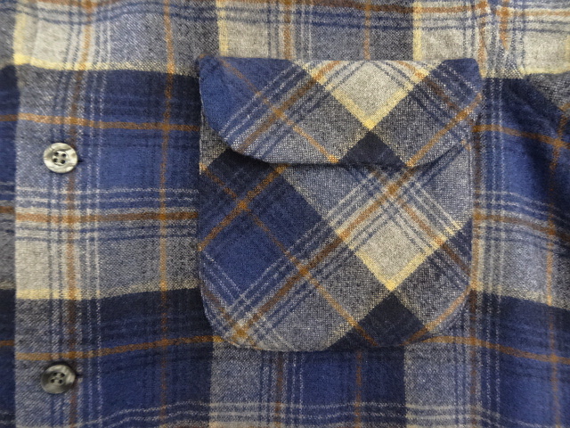 画像: 70'S PENDLETON "BOARD SHIRT" ウール オープンカラーシャツ チェック柄 USA製 (VINTAGE)