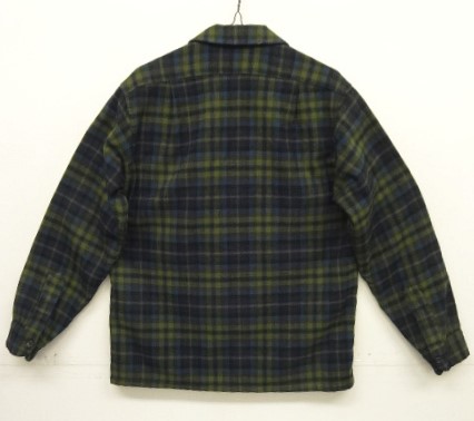 画像4: 60'S PENDLETON "BOARD SHIRT" ウール オープンカラーシャツ チェック柄 USA製 (VINTAGE)