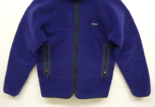 画像: 90'S PATAGONIA ”旧タグ" 初期レトロX 裏地P.E.F フリースジャケット ダークブルー/ブラック USA製 (VINTAGE)