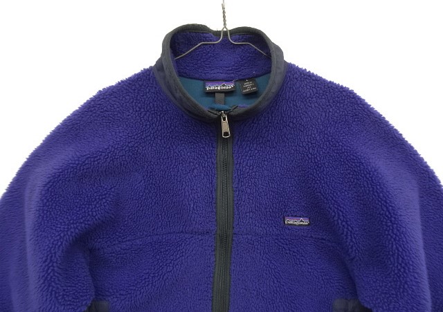 画像: 90'S PATAGONIA ”旧タグ" 初期レトロX 裏地P.E.F フリースジャケット ダークブルー/ブラック USA製 (VINTAGE)