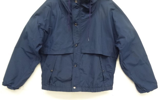 画像: 80'S LL Bean ショート丈 フード付きジャケット ネイビー USA製 (VINTAGE)