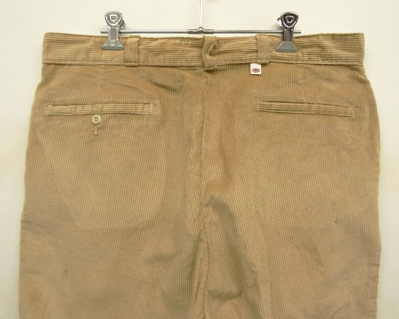 画像: 70'S DICKIES 874 チビタグ コーデュロイパンツ ベージュ 42TALONジップ USA製 (VINTAGE)