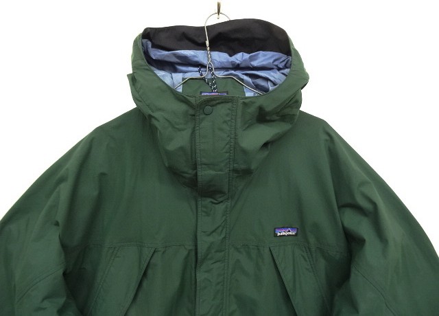 画像: 90'S PATAGONIA "STORM JACKET" ナイロン シェルジャケット ハンターグリーン/ブラック (VINTAGE)