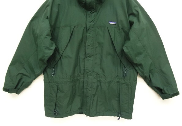 画像: 90'S PATAGONIA "STORM JACKET" ナイロン シェルジャケット ハンターグリーン/ブラック (VINTAGE)