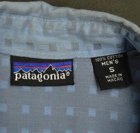 画像2: 90'S PATAGONIA 旧タグ ドット柄 長袖シャツ ブルー/グレードット (VINTAGE)