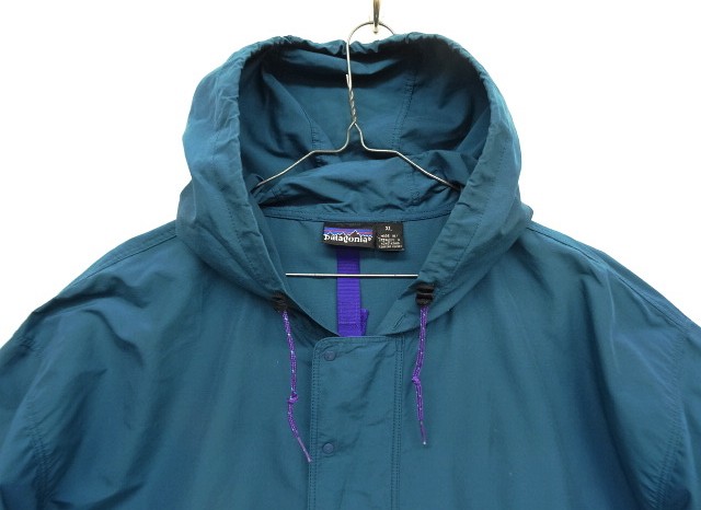 画像: 90'S PATAGONIA 旧タグ ナイロン アノラックジャケット ブルーグリーン/パープル (VINTAGE)