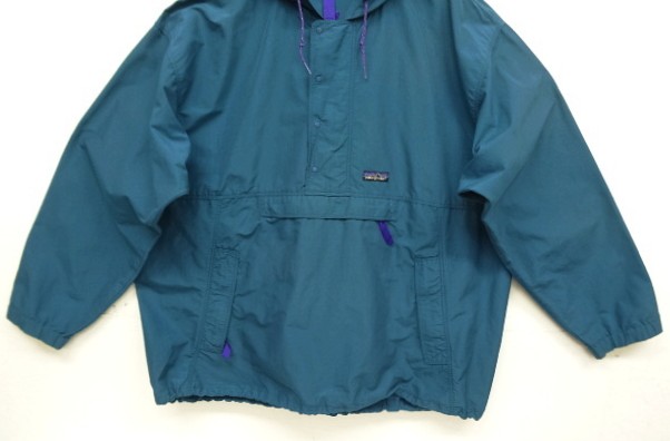 画像: 90'S PATAGONIA 旧タグ ナイロン アノラックジャケット ブルーグリーン/パープル (VINTAGE)